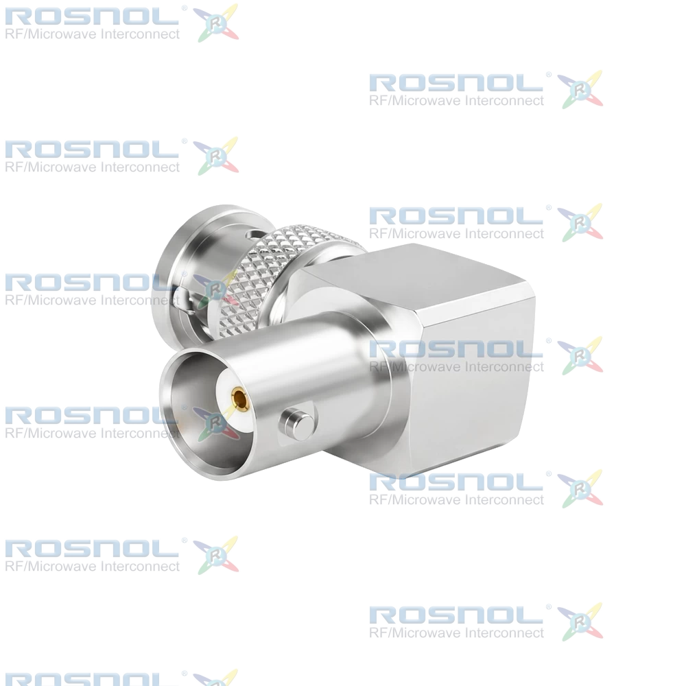 BNC Plug (Male) to BNC Jack (Female) Right Angle Adapter, DC-4GHz VSWR 1.25