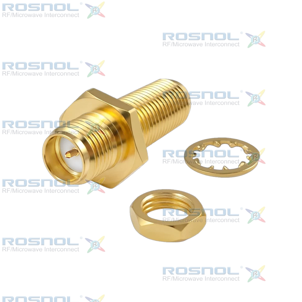 SMA R/P Jack (Female) to R/P Jack (Female) Bulkhead Adapter, DC-18GHz VSWR 1.20