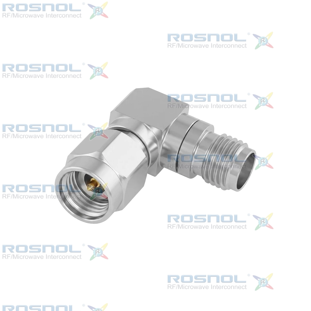 2.92mm Plug (Male) to 2.92mm Jack (Female) Mitered Right Angle Adapter, DC-40GHz VSWR1.25