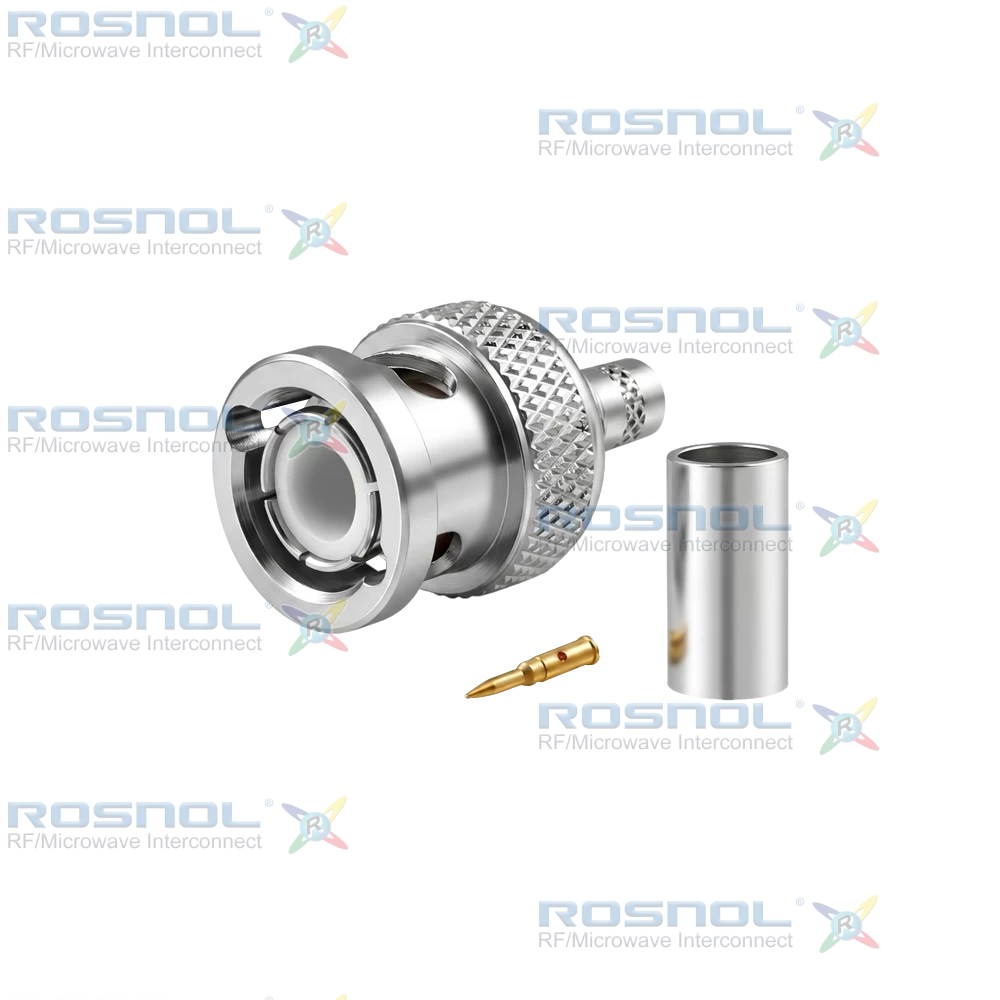 BNC Plug (Male) Straight Cable Connector for LMR-240, Belden H155, RNL-240, DC-4GHz VSWR1.20