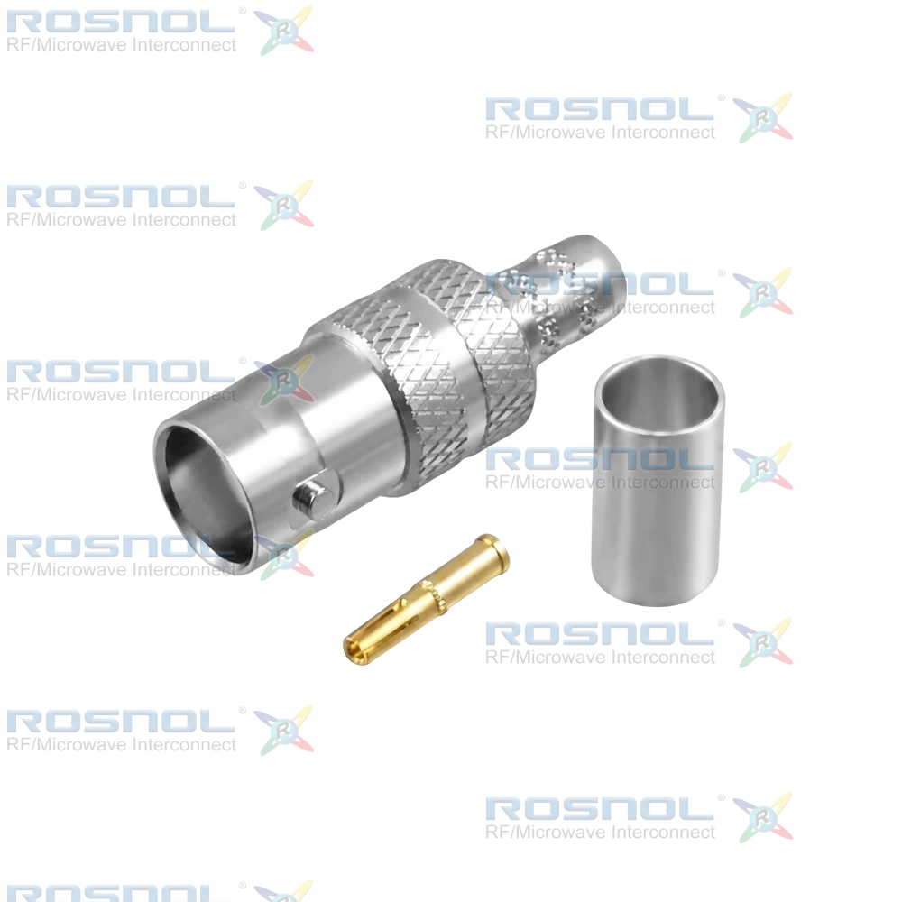BNC Jack (Female) Straight Cable Connector for LMR-240, BELDEN H155, RNL-240, DC- 4 GHz