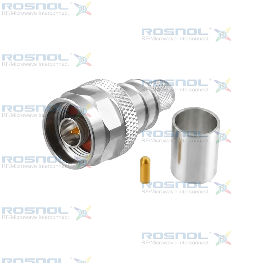 N Plug (Male) Straight Cable Connector for LMR-400, RNL-400, RG-213, RG-8, DC-8 GHz VSWR 1.25